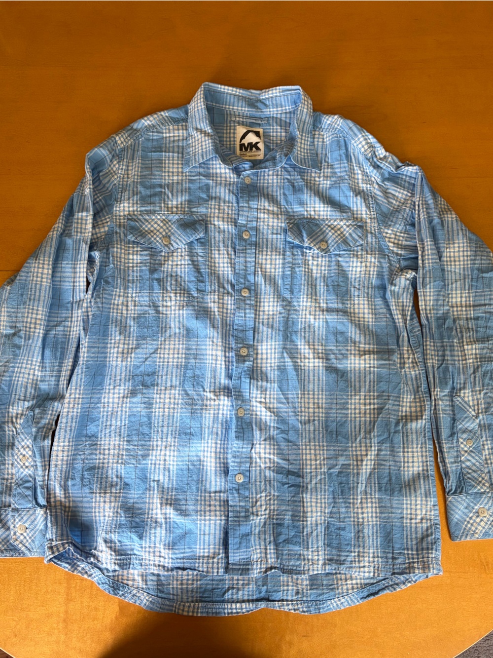 Mountain Khakis Light Blue Plaid Shirt Jacket